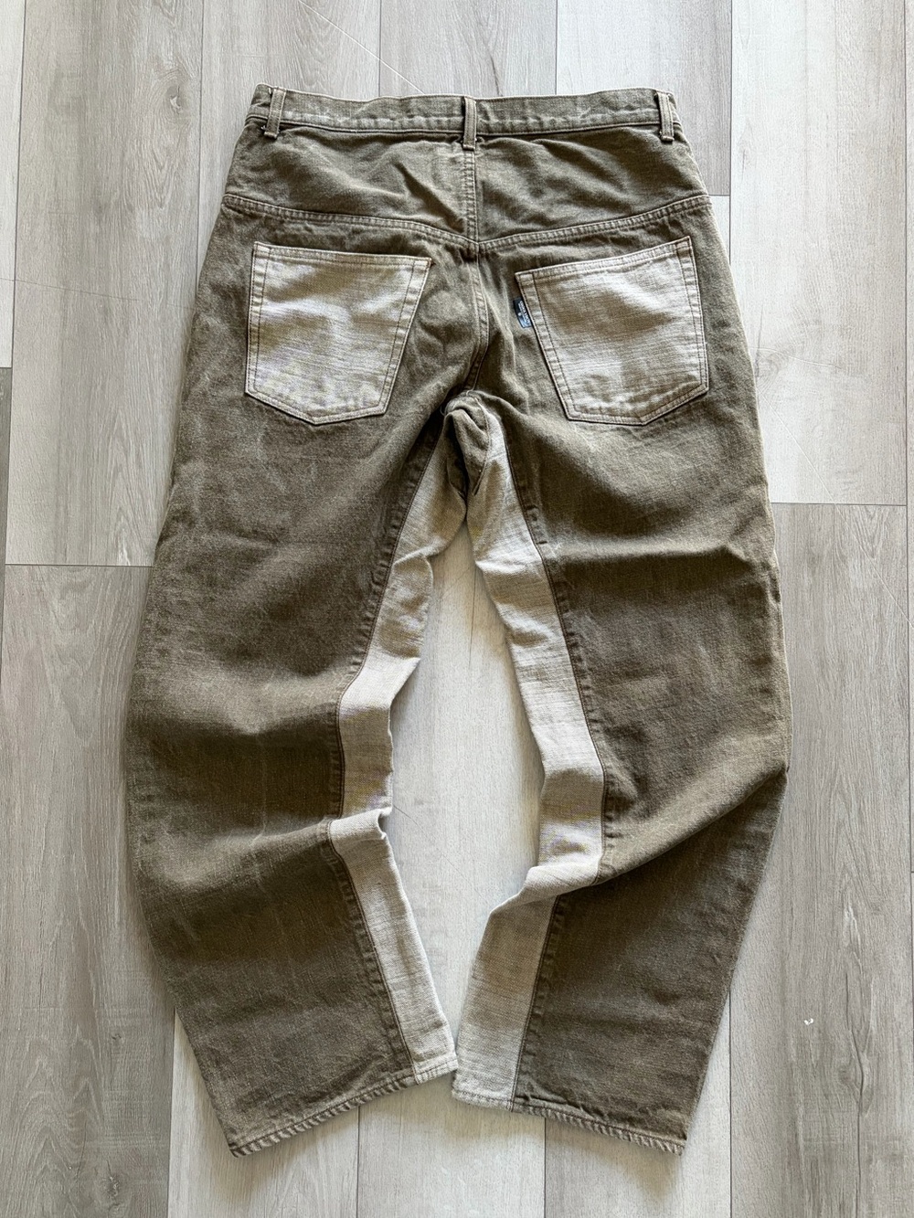 Baggy Japanese Two Tone Denim Jeans Size 34x30